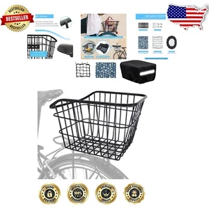 Universal Bike Basket for Pets with Tool-Free Installation & Reflective Cover - Picture 1 of 11