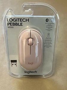 NEW LOGITECH PEBBLE M350 PORTABLE WIRELESS MOUSE COLOR: ROSE 910-005769 - Picture 1 of 3