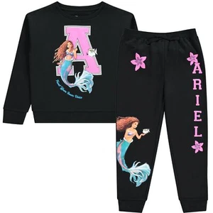 The Little Mermaid Movie Girls Hoodie Sweatshirt & Jogger Clothing Set - Picture 1 of 19