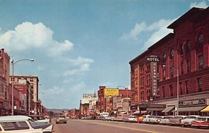 Olean New York NY Shopping Section Street St Scene Chrome Postcard - Picture 1 of 2