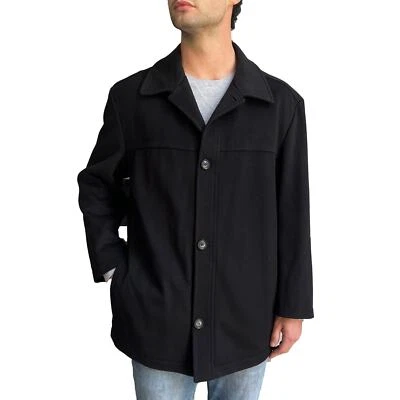 Chaquetón Hugo Boss Chester negro con cuello de lana de cachemir talla 46R Foto 1 de 4