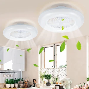 Ventilatore Da Soffitto Con Illuminazione, 2X 80W Ventilatore Da Soffitto a LED - Foto 1 di 12