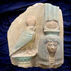 Explore Ancient Wonders! Egyptian Antiquities Bc Figurine Stela Relief Gods Hat