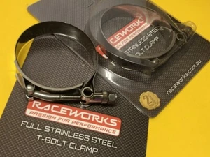 Raceworks RWC-350 3.50" 95-103 mm T Abrazaderas de perno x 2 Acero inoxidable Resistente - Imagen 1 de 4