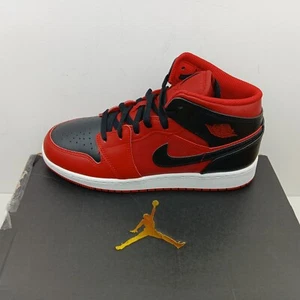 Nike Air Jordan 1 Mid (GS) Gym Red /Black/White Unisex Womens/ Kids UK 6 - Picture 1 of 12