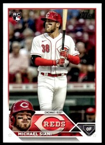 2023 Topps Michael Siani Rookie Baseball Card Cincinnati Reds #654