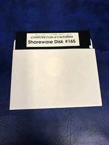 Vintage Software Shareware Disk #165 on 5.25" Disk - Picture 1 of 1