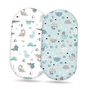 Stretchy Ultra Soft Fitted Bassinet Sheet Set 2 Pack, Universal Fit for Blue - Picture 1 of 7