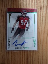 2016 Panini National Treasures Noah Spence EMERALD RC AUTO BUCCANEERS 2/3