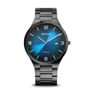 Bering Men's Black Plated Titanium Watch 15240-727 £239 - Picture 1 of 1