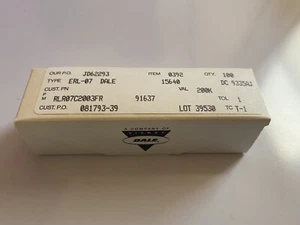 Schachtel mit 100 NEU Dale Vishay ERL07 Widerstand Metallfilm 200kOhm RLR07C2003FR Neu im Karton - Bild 1 von 2