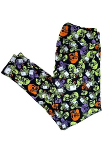Lularoe Halloween Leggings Skeletons On Laptops & Cell Phones Print SOFT! Sz TC2 - Picture 1 of 4