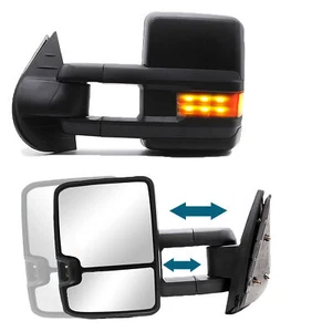 Pair Manual Adjustment Towing Mirrors Fit 07-13 Chevy Silverado Sierra 1500 2500 - Bild 1 von 7