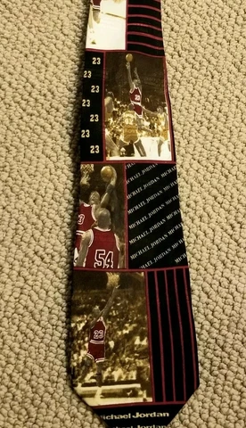 Vintage Michael Jordan Neck Tie - Bugatchi Uomofor Rare Signed Necktie Bulls 23 Cover