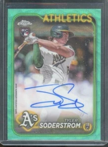 2024 Topps Chrome TYLER SODERSTROM #RA-TSO RC Rookie Aqua Wave Auto /199 - Picture 1 of 2