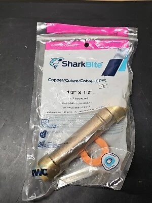 SHARKBITE 1/2-in. x 1/2-in. x 4-1/2-in. Push-to-Connect Slip Coupling, U3008LFA - Image 1 of 2