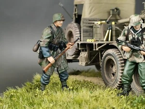Figura Normandía 1/35 Construida Pintada Segunda Guerra Mundial German Kampfgruppe Von Luck Soldier C - Imagen 1 de 14