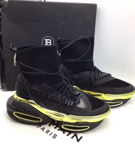 BALMAIN X MALUMA B BOLD Runner Sneakers Shoes Boots (SIZE-12) Damage Box - Picture 1 of 10