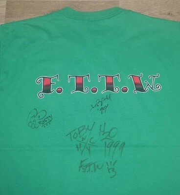 Camiseta firmada vintage de los 90 NYHC Hardcore Punk Band H2O F.T.W ALBUM OG 1999 Foto 1 de 4