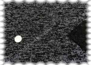 Stavanger schwarz meliert Hilco Strickoptik Fleece mit Baumwolle 50 cm - Bild 1 von 1