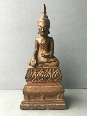 Деревянная фигурка Будды Таиланд 18 век н.э. - оригинальная тайская - Изображение 1 из 4