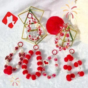 Beaded Mobile Phone Strap Plush Phone Lanyard Fashion Phone Charm Rope - Photo 1 sur 22