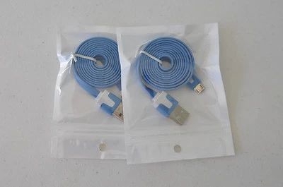 2X 3ft FLAT NOODLE micro usb data charge charger Cable for GALAXY S S3 S4 S6 S7+ - Image 1 of 3