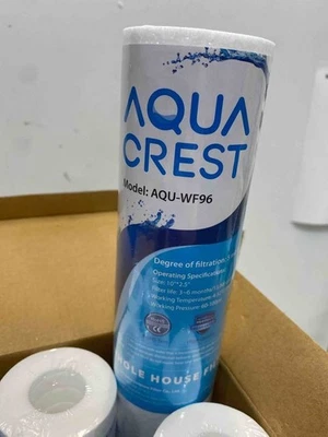 6ct AQUACREST 5 Micron 10" x 2.5" Whole House Sedim AQU-WF96 - Image 1 of 4
