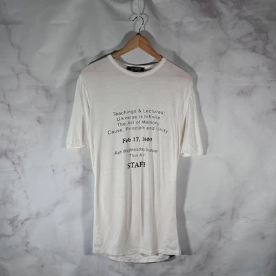 RAF Simons архив белый текст футболка S/S05 персонала 'тонкий воздух' размер M 46 редкая рубашка - Изображение 1 из 4