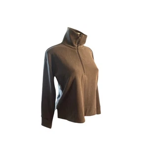 Pullover Sweatshirt Damen XS Athleta Seasoft Quarter Zip Trüffel grün braun - Bild 1 von 6