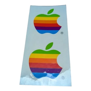 Calcomanías adhesivas vintage para computadora Apple Macintosh Mac arco iris 2 X 3 pulgadas - Imagen 1 de 3