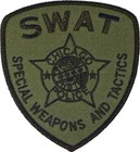 CHICAGO POLICE SHOULDER PATCH: SWAT Team - Olive Drab