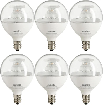 G16.5 Light Bulb LED, 5 Watts (40W Equiv.), 350 Lumens, Dimmable, Type G Globe S - Image 1 of 4