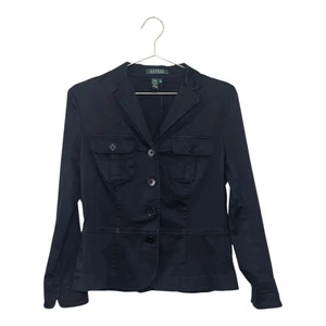Blazer donna Lauren Ralph Lauren taglia M nero giacca cropped - Foto 1 di 11