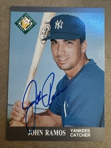 JOHN RAMOS 1991 Fleer ULTRA #385 handsignierte SIGNIERTE Karte NEW YORK YANKEES - Bild 1 von 2