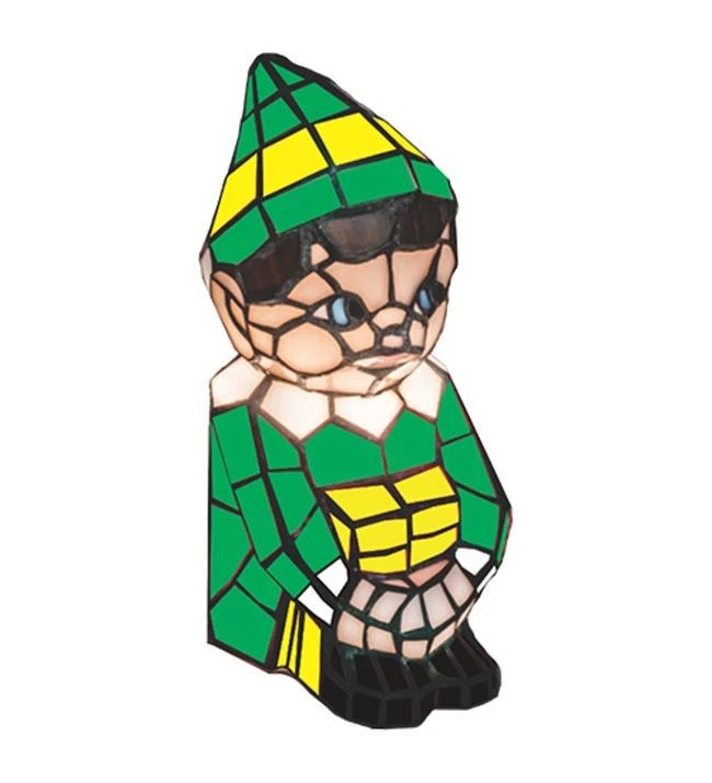 Meyda Tiffany 253424 Elf 10" Tall Green and Yellow Novelty - Image 1 of 1