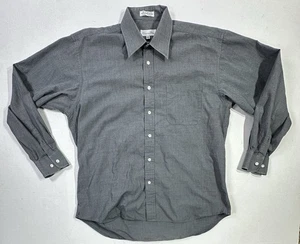 Christian Dior Mens Shirt 16.5 34/35 Gray Button Down 100% Cotton Hong Kong - Picture 1 of 3