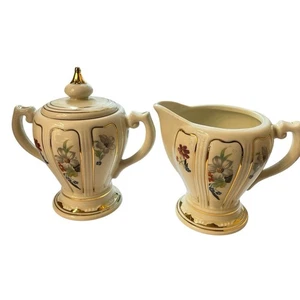 VINTAGE PORZELLAN SAHNEKÄNNCHEN & ZUCKERDOSE - 1930’s-1940,s GrandmaCore - Bild 1 von 2