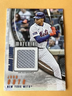 Juan Soto #MMU-JSO Major League Material Reliquia 2025 Actualización Topps Foto 1 de 2