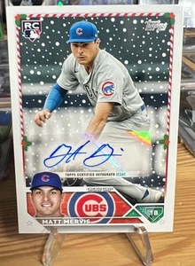 Topps Holiday Auto 2023/450 Matt Mervis #HAC-MME Rookie Auto RC - Imagen 1 de 2