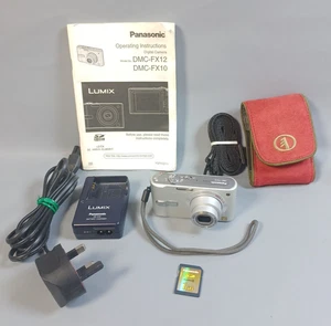 Panasonic Lumix DMC-FX12 7.2MP Digitalkamera Silber 1GB SD & Akku & Ladegerät - Bild 1 von 24
