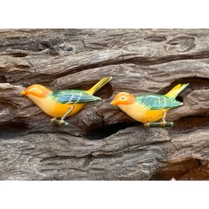 Set uccellino Takahashi Western Tanager vintage intagliato a mano leggi descrizione completa - Foto 1 di 7