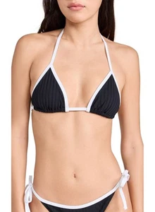 Solid & Striped Womens The Iris Ribbed Bikini Top Small Blackout - NWT - Picture 1 of 6