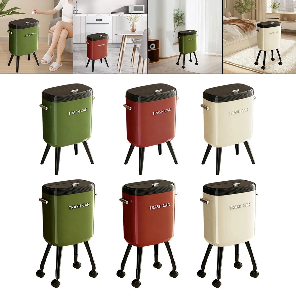 Garbage Can with Legs No Bending Creative Versatile Rubbish Container Household - Image 1 of 1