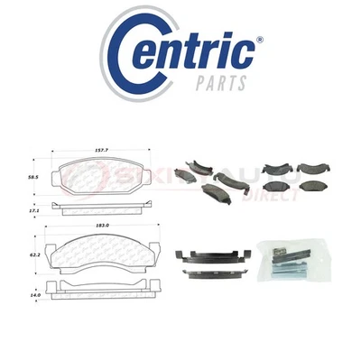 Centric Fleet Disc Brake Pads w Hardware for 1973-1983 Ford F-100 3.8L 4.2L hv Foto 1 de 4