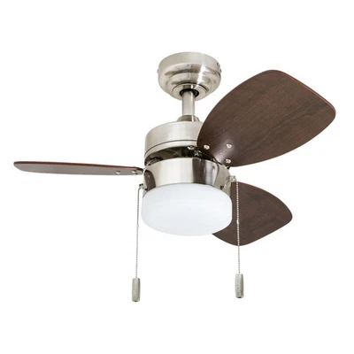 Ocean Breeze Modern 30 Inch Ceiling Fan with Light, Pull Chain LED Indoor Fan... - Image 1 of 4