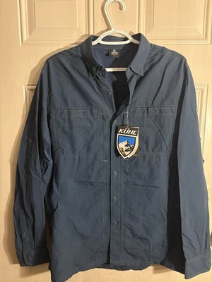 Kuhl Men's Invoke Long Sleeve Button Down Shirt Large, Pirate Blue New With Tags - Image 1 of 4