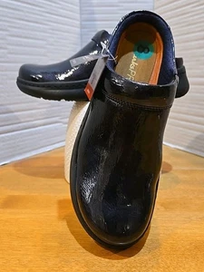 Clarks Womens Clarks Pro Clog Slip Resistant Navy Patent Leather US 8 - Picture 1 of 12