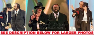 Michael Jackson 1997 en TV con Pavarotti 3 fotos raras 8x10 - Imagen 1 de 1