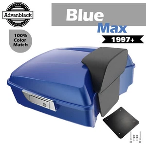 Advanblack Blue Max Rushmore Chopped Tour Pack For 97+ Harley/Softail - Picture 1 of 13